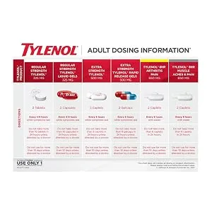 Tylenol Pm Extra Strength Pain Reliever  Sleep Aid 225-caplets ( 1 Pack ) - Tylenol Dosage Information