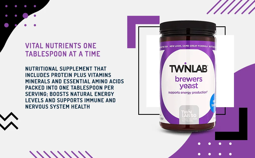 Twinlab Brewers Yeast Energy Supplements - Energy Powder For Immune Support  Nervous System Support - Men  Womens Probiotic (18 oz.) 1.12 Pound (Pack of 1) - product information 2