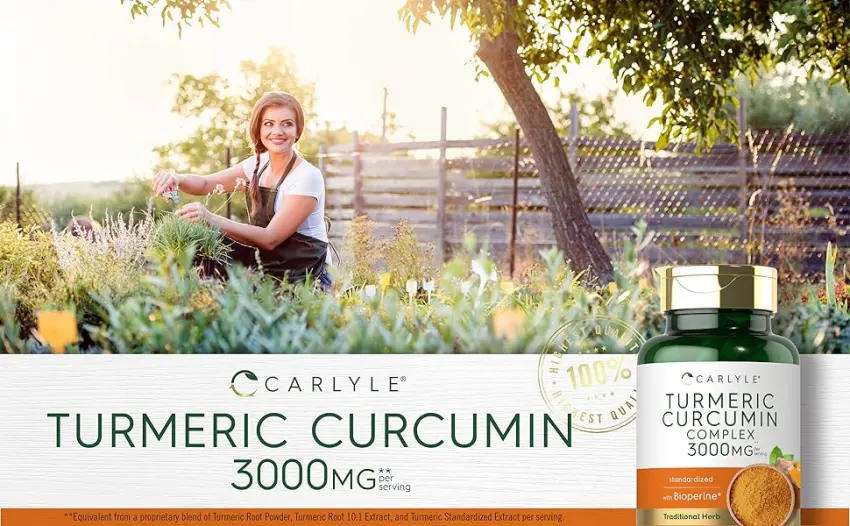Turmeric Curcumin 3000 mg 180 Capsules  with 95 Standardized Curcuminoids and Bioperine  Non-GMO Gluten Free  by Carlyle - CL2913 CL Turmeric Complex 3000 mg Capsules 2x90