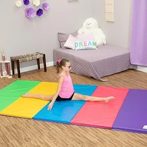 Tumbl Trak Folding Tumbling Panel Mat for Gymnastics Cheer Dance and Fitness Blueberry 4ft x 8ft x 1-38in - Great for Home Use