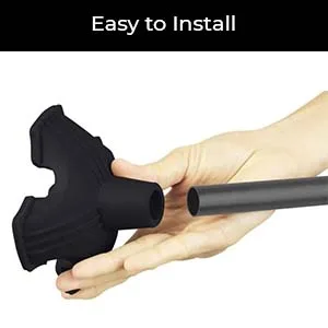 Tulimed Quad Self Standing Walking Cane Tip - Quadruple Pod Walking Stick Replacement Stand Alone Base - Mobility Aid for Stability Safety Comfort and Convenience - Tulimed Quad Self Standing Walking Cane Tip - Quadruple Pod Walking Stick