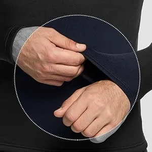 TSLA Mens Thermal Underwear Set Microfiber Soft Fleece Lined Long Johns Winter Warm Base Layer Top  Bottom Soft Micro Fleece Black Medium - MHS300_Features02