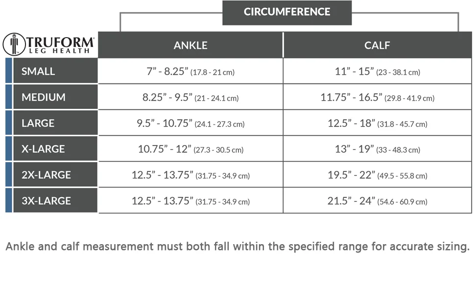 Truform Compression 15-20 Mmhg Sheer Knee High Stocking Large (Pack of 2) Beige Large (Pack of 2) Beige - Truform 1773 Size Chart