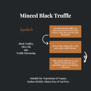 TruffleHunter - Minced Black Truffle - Preserved Truffles in Extra Virgin Olive Oil - 80g 2.82 Fl Oz (Pack of 1) - Minced Black Truffle
