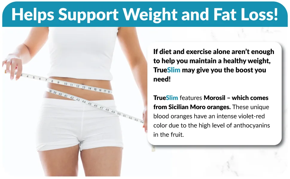 True-Slim 400mg Morosil Weight and Fat Loss Supplement Helps Reduce Fat Accumulation 1 - waist