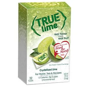 True Lime Bulk Dispenser Pack 100 Count (2.82oz) - calorie drink mix packets mixes water flavored true lime powdered flavorings enhancer flavor