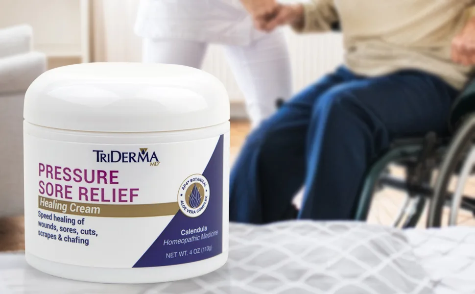 TriDerma Pressure Sore Relief Healing Cream 4 Ounces - Pressure Sore Jar