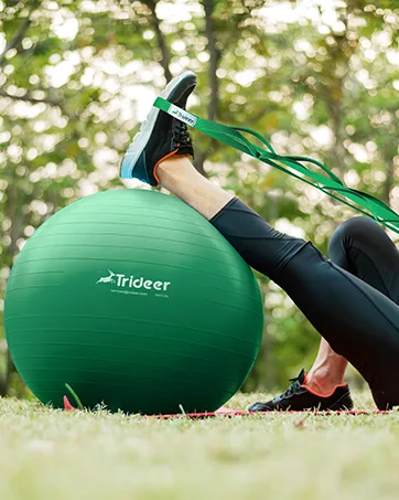 Trideer 9 Inch Pilates Ball Between Knees for Physical Therapy Mini Exercise Ball - Yoga Ball Small Workout Balls for Core Strength and Back Support Green - therapy ball