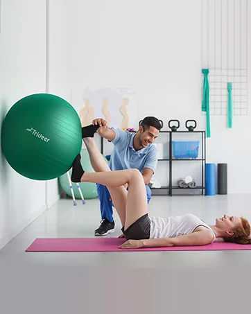 Trideer 9 Inch Pilates Ball Between Knees for Physical Therapy Mini Exercise Ball - Yoga Ball Small Workout Balls for Core Strength and Back Support Green - therapy ball
