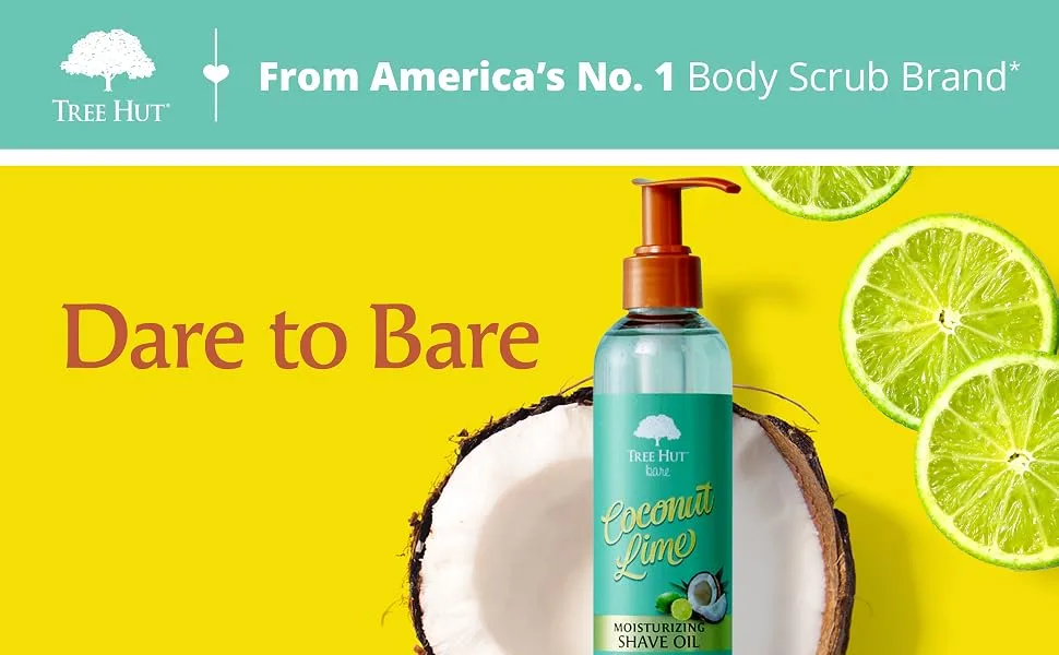 Tree Hut bare Moisturizing Shave Oil Basic Coconut-Lime 7.7 Fl Oz - Tree Hut Coconut Lime Moisturizing Shave Oil