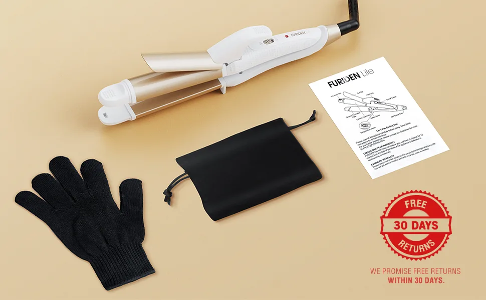 Travel Curling Iron Dual Voltage Mini Flat Iron for Hair Travel Travel Hair Straightener 2 in 1 Withe - Travel Curling Iron