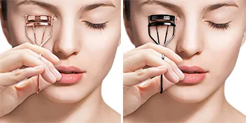 TPPICK Eyelash Curler Kit Metal Lash Curlers with Mascara Applicator Eyelashes Separator Comb  6 Replacement Refill Pads (Rose Gold) - eyelash curlers