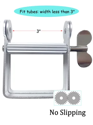 Toothpaste Squeezer Metal Toothpaste Tube Squeezer Paint Tube Wringer for Artist Hair Salon Painter Silver - tube squeezer