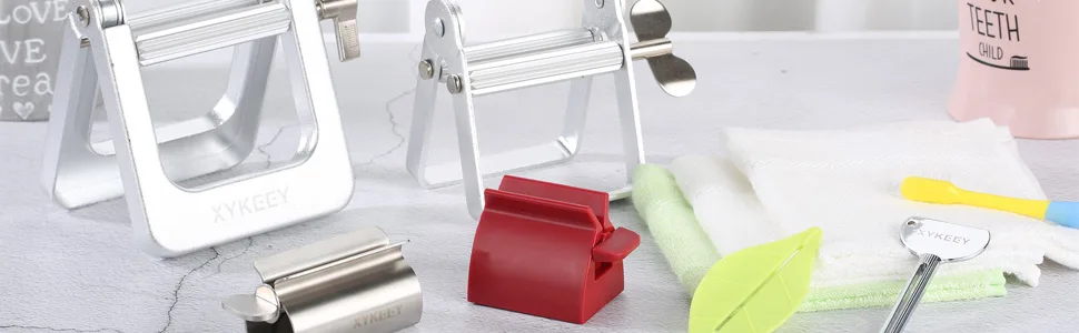 Toothpaste Squeezer Metal Toothpaste Tube Squeezer Paint Tube Wringer for Artist Hair Salon Painter Silver - tube squeezer family