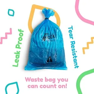 Toolik Diaper Bag Dispenser Refills Disposable Unscented Waste Bags (8 Rolls - 120 Bags) 8 Rolls - (120 Bags) - 8 rolls