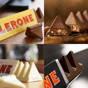 Toblerone Tiny Swiss Chocolate Gift Set Dark Chocolate Milk Chocolate Candy Bars with Honey  Almond Nougat 7.05 oz (25 Pieces) - image