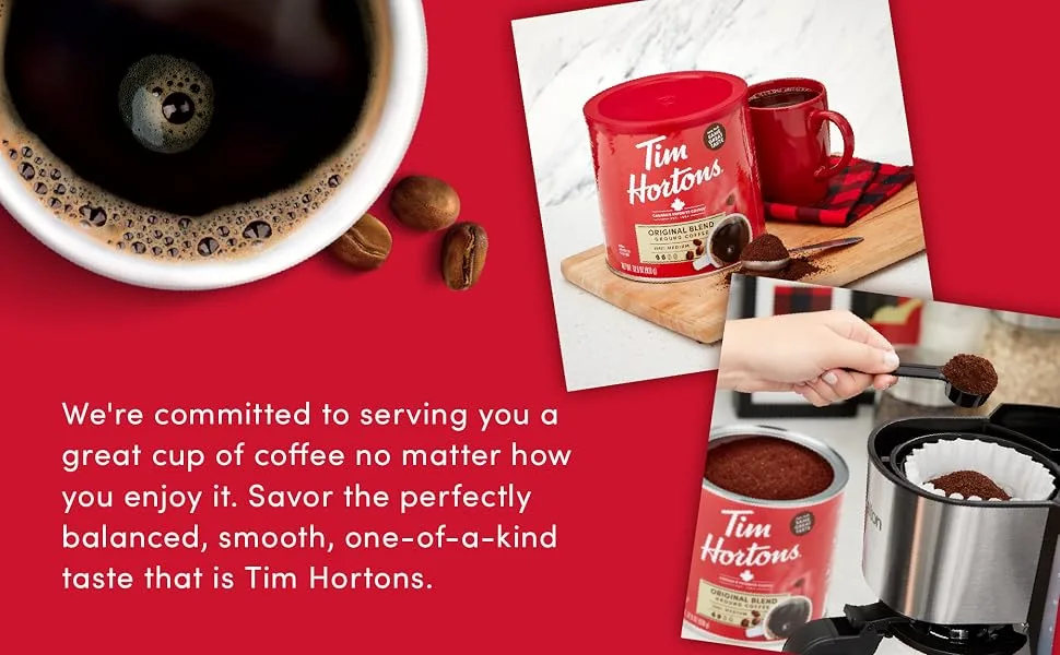 Tim Hortons Whole Bean Original Medium Roast Coffee Made with 100 Arabica Beans 32 Ounce Bag Whole Bean Original 2 Pound (Pack of 1) - committed
