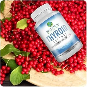 Thyroid Supplement to Promote Thyroid Function with Thyroid Support Vitamins Vitamin B-12 Iodine Magnesium Zinc Selenium Manganese L-Tyrosine Bladderwrack Cayenne Kelp  More - Supplements and Vitamins, Thyroid, over active thyroid, thyroid for weight loss, best earth naturals