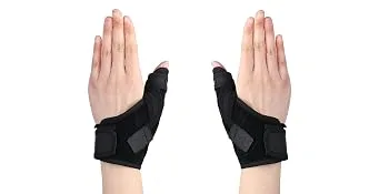 Thumb Spica Splint- Thumb Brace for Arthritis or Soft Tissue Injuries Lightweight and Breathable Stabilizing and not Restrictive Fits Both Hands a U.S. Solid Product (SmallMedium) SmallMedium (Pack of 1) - one fits both