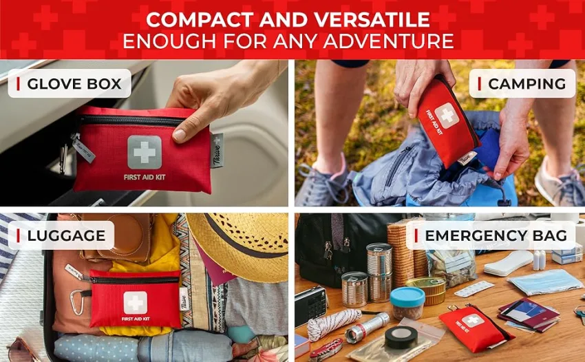 Thrive Mini First Aid Kit Travel Size (66 Piece) - First Aid Bag with Hospital Grade Medical Supplies Small - Thrive Mini First Aid Kit Travel Size (66 Piece)