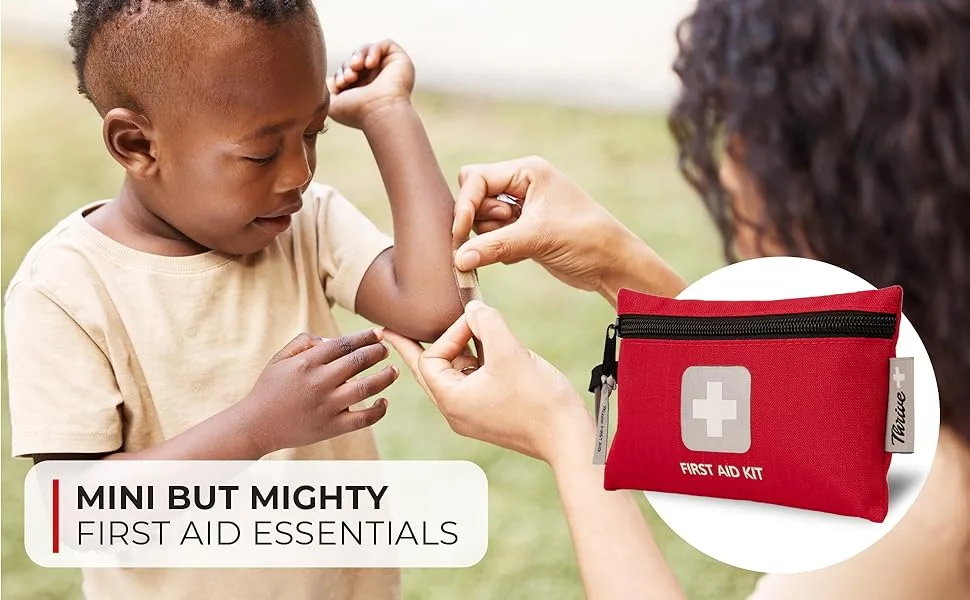 Thrive Mini First Aid Kit Travel Size (66 Piece) - First Aid Bag with Hospital Grade Medical Supplies Small - Thrive Mini First Aid Kit Travel Size (66 Piece)