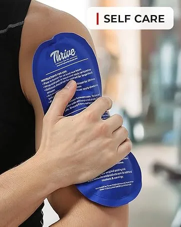Thrive Cold Compress Ice Packs (2 Count)  Reusable Ice Pack for Injury  Soft Touch Gel Ice Pack for Pain Relief  Rehabilitation (Light Blue) Regular - Cold Compress Ice Packs