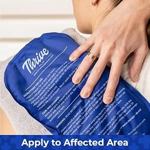 Thrive Cold Compress Ice Packs (2 Count)  Reusable Ice Pack for Injury  Soft Touch Gel Ice Pack for Pain Relief  Rehabilitation (Light Blue) Regular - Thrive Cold Compress Ice Packs (2 Count)