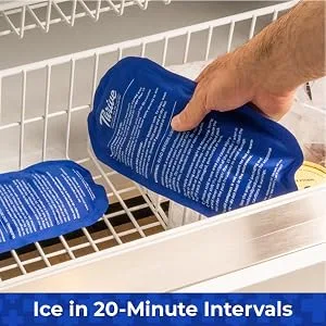 Thrive Cold Compress Ice Packs (2 Count)  Reusable Ice Pack for Injury  Soft Touch Gel Ice Pack for Pain Relief  Rehabilitation (Light Blue) Regular - Thrive Cold Compress Ice Packs (2 Count)