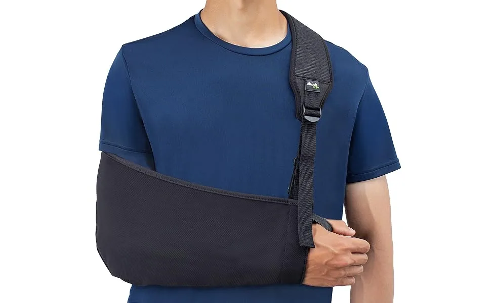 Think Ergo Arm Sling Air - Lightweight Breathable Ergonomically Designed Medical Sling for Broken  Fractured Bones - Adjustable Arm Shoulder  Rotator Cuff Support - product information 1