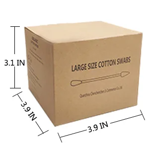 Thick Cotton Swabs XL Cotton Bud 2 Packs Natural OrganicBiodegradable Cotton Swabs 600pcs 600pcs Thick Tips(PointedRound ) - product information 2