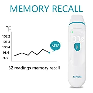 Thermometer for Adults Forehead Non Contact Thermometer with Fever Alarm Function CF SwitchableBright LCD DisplayInstant Reading Forehead Thermometer for Adults and Kids (Black) - ear thermometer