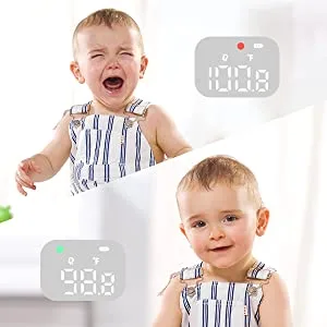 Thermometer for Adults Forehead Non Contact Thermometer with Fever Alarm Function CF SwitchableBright LCD DisplayInstant Reading Forehead Thermometer for Adults and Kids (Black) - forehead and ear thermometer