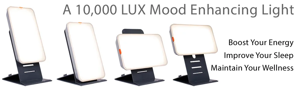 TheraLite Light Therapy Lamp - 10000 LUX Sunlight Lamp - Compact Bright Light Sun Lamp - Energy Booster and Mood Lifter - light therapy by Theralite