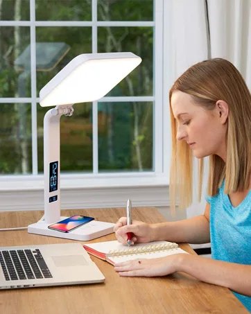 TheraLite Light Therapy Lamp - 10000 LUX Sunlight Lamp - Compact Bright Light Sun Lamp - Energy Booster and Mood Lifter - sun lamp light therapy