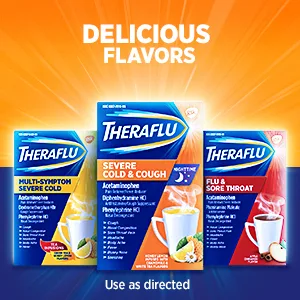 Theraflu Night Time Severe Cold and Cough Packets 6 Count Honey Lemon Infused w Chamomile  White Tea 6 Count (Pack of 1) - Theraflu Nighttime Severe Cold & Cough Powder