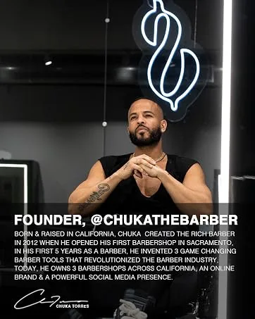 The Rich Barber 1 Minute Blade Modifier  10 Second Blade Setter Black - Zero Gap Tool  Trimmer Sharpener for Sharper Lines Cleaner Fades  Precision Detail (Compatible with Andis Outliners) Black - Compatible With And - Founder @ChukaTheBarber - Chuka Torres The Rich Barber CEO Bio