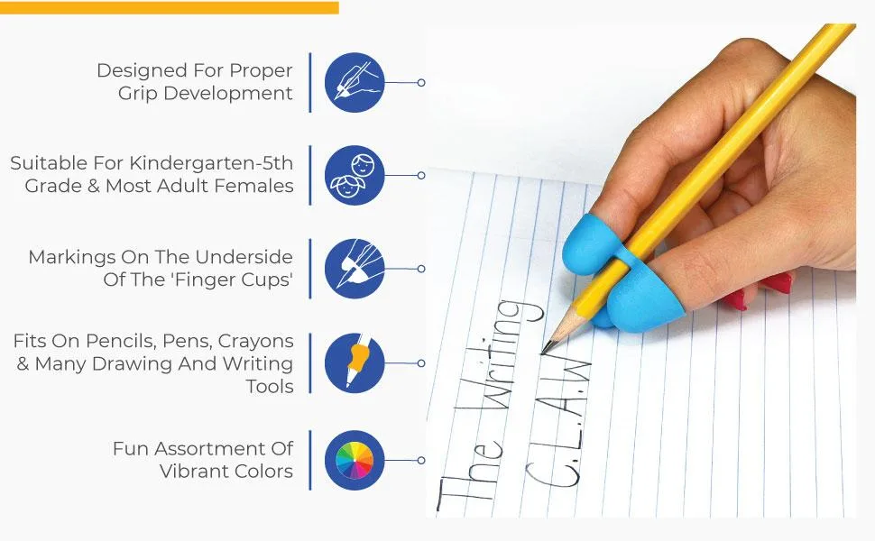 The Pencil Grip Writing CLAW Medium Size Pack Red And Blue Grips Set of 12 - TPG-21212 - The Pencil Grip