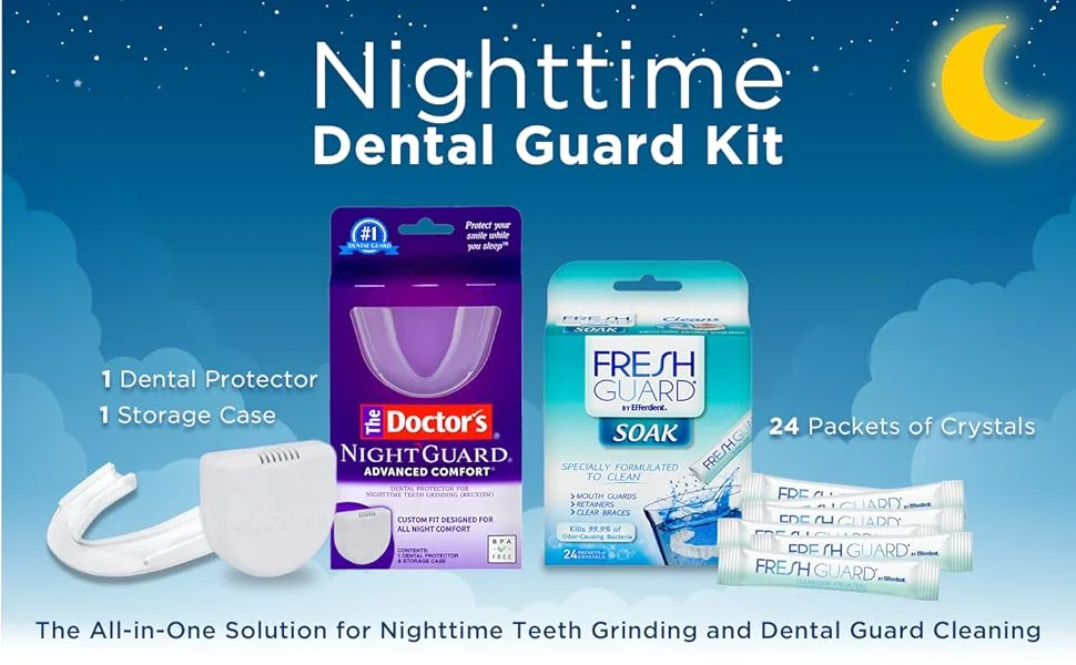 The Doctors NightGuard for Teeth Grinding Custom-Fit Dental Guard for Nighttime 6x5x4 Inch (Pack of 1) - The Doctor