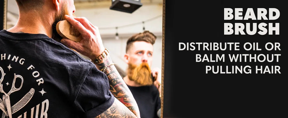 The Beard Club Advanced Beard Growth Kit - Derma Roller Beard Growth Oil Beard Growth Vitamins and Growth Vitamin Spray Beard Shampoo and Beard Brush - beard brush
