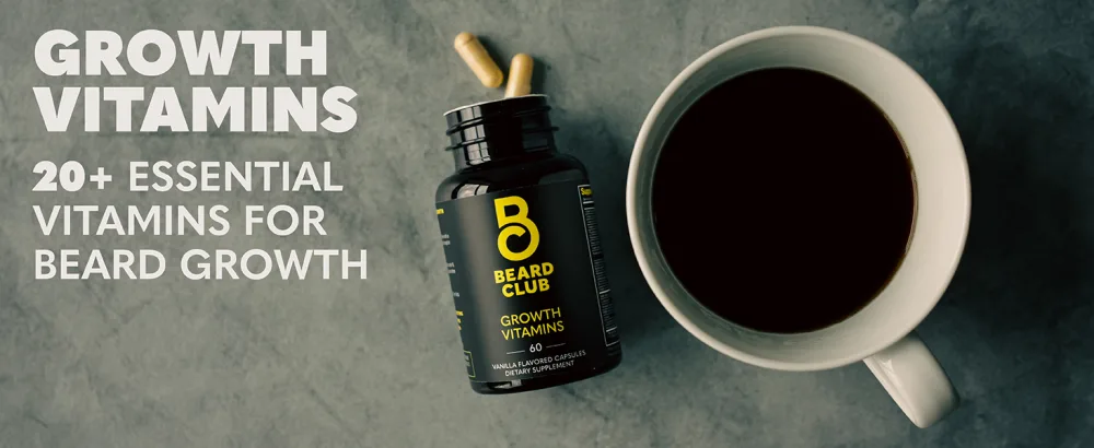 The Beard Club Advanced Beard Growth Kit - Derma Roller Beard Growth Oil Beard Growth Vitamins and Growth Vitamin Spray Beard Shampoo and Beard Brush - beard club