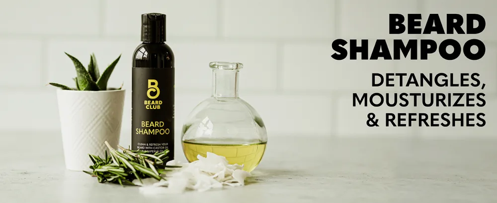 The Beard Club Advanced Beard Growth Kit - Derma Roller Beard Growth Oil Beard Growth Vitamins and Growth Vitamin Spray Beard Shampoo and Beard Brush - beard shampoo
