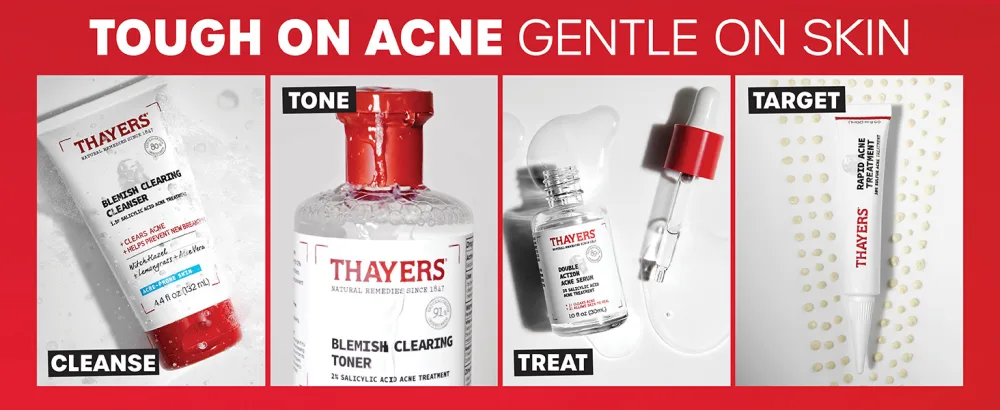 Thayers Blemish Clearing Salicylic Acid and Witch Hazel Acne Face Toner 12 fl oz THAYERS Witch Hazel Blemish Toner 12 OZ - blemish acne line