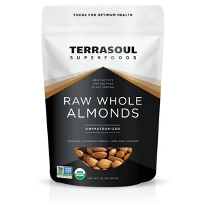 Terrasoul Superfoods Raw Unpasteurized Organic Almonds (Sproutable) 2 lbs Almonds - Whole 32 Ounce (Pack of 1) - product information 2