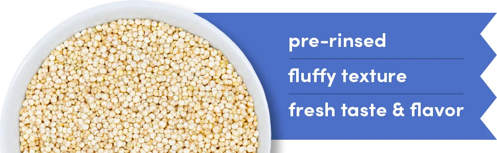 Terrasoul Superfoods Organic White Quinoa 2 Lbs - Pre-washed  Gluten-free  Plant Protein - Quinoa