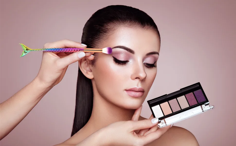Tenmon 10 Pcs Mermaid Eye Makeup Brushes Set Professional Eyeshadow Makeup Brushes Set with Soft Synthetic Hairs for Eyeshadow Concealer Eyeliner Brow Blending highlighter Brush Tool - Eyeshadow Brush Set