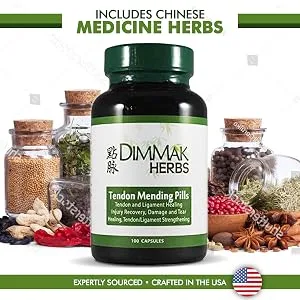 Tendon Mending Pills Tendon and Ligament Regeneration and Repair by Dimmak Herbs - 400 Milligrams 100 Capsules - Tendon & Ligament Mending Pills