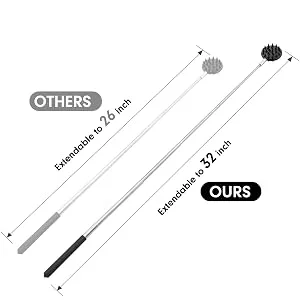 Telescoping Back Scratcher with 3Pcs Detachable Scratching HeadsTukuos Back Scratcher Extendable Backcratchers for MenWomenBear ClawRake Scratcher for AggressiveModerate Scratching Black - product information 11
