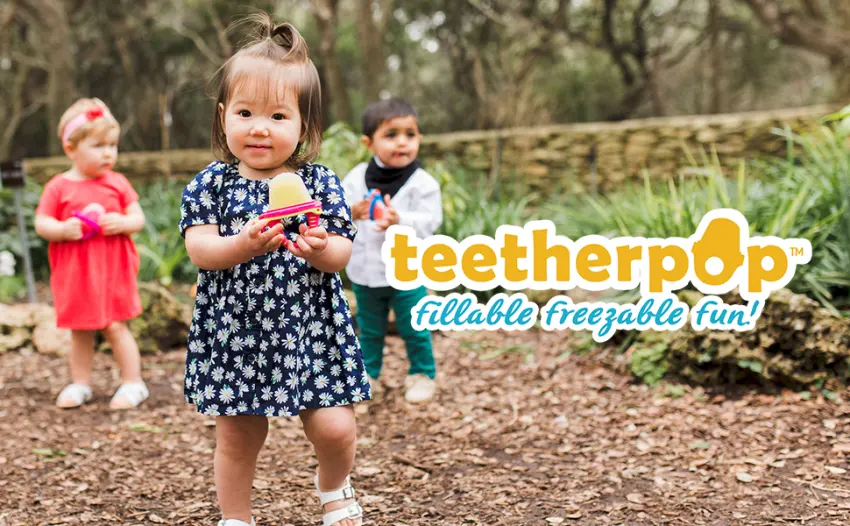 teetherpop Teething Toys for Babies Fillable Freezable Baby Teethers Fill with Breastmilk Purees Water Smoothies Juice  More (Blue Lime) BlueLime - teething toys for babies 6-12 months baby teether mushroom vibrating banana silicone toy boys girls