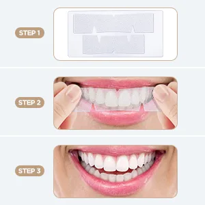 Teeth Whitening Strips for Teeth Sensitive  Reduced Sensitivity White Strips for Teeth Whitening  Dental Teeth Whitening Kit Pack of 28 Whitener Strips (14 Treatments) Mint - How to use