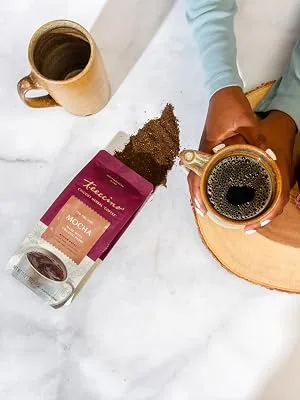Teeccino Chicory Coffee Alternative - Mocha - Ground Herbal Coffee Thats Prebiotic Caffeine-Free  Acid Free Medium Roast 11 Ounce - Teeccino Mocha Herbal Coffee Substitute can be brewed in any kind of coffee maker